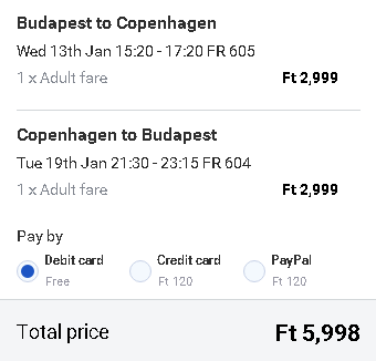 Letenky do Kodane za 20€