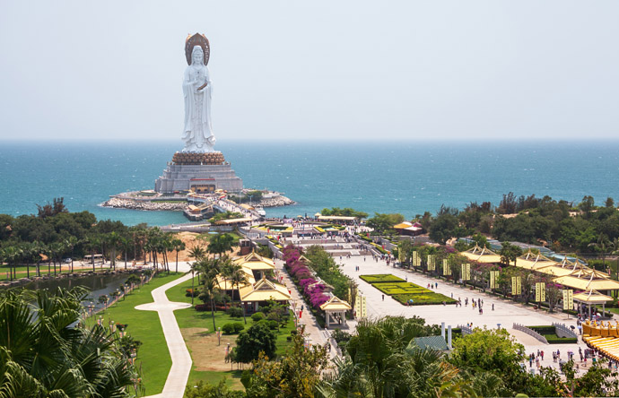 Socha Buddhu na ostrove Hainan