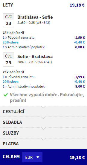 letenky z Bratislavy do Sofie od 19€