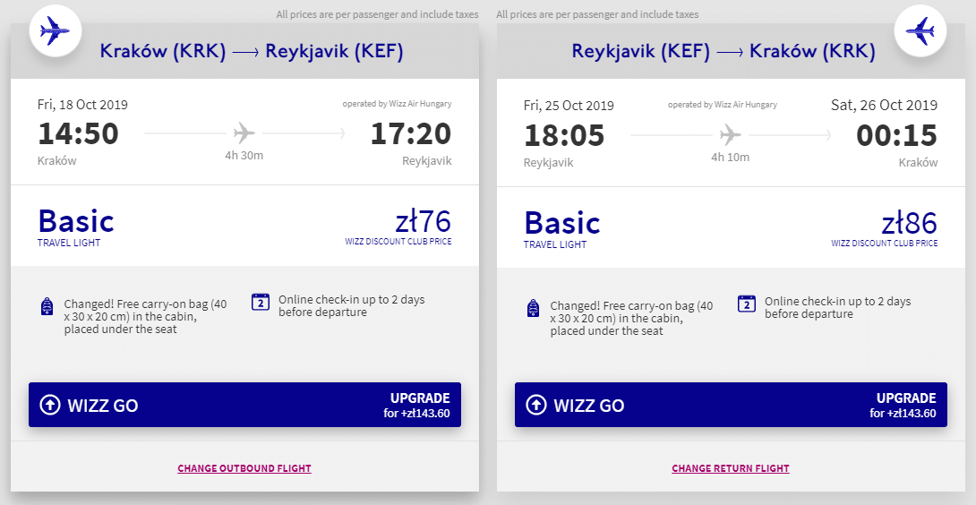 letenky z Krakova do Reykjaviku