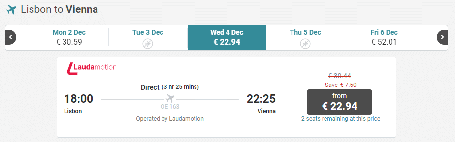 LISABON s odletom z Viedne - na krátky výlet za 43€