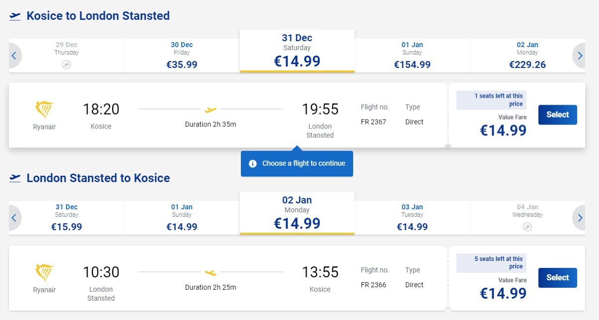 SILVESTER - letenky do Londýna za 30€, do Ríma za 37€!