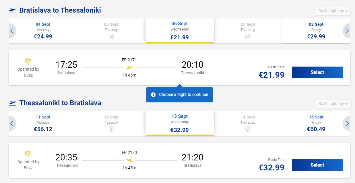 letenky z Bratislavy do Thessaloniki
